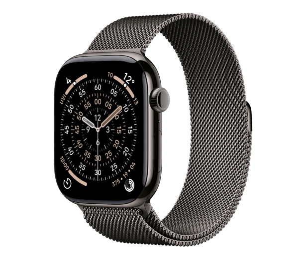 APPLE Apple Watch Series 11 GPS + Cellular 46mm Tytanowa koperta (łupkowa) + bransoleta mediolańska (łupkowa) - rozmiar M/L - 1362443 - zdjęcie